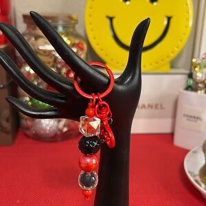 Bag Charm with acrylic beads